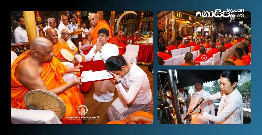 Sri Dalada Maligawa donates Rs. 1.5 million to Theravada Myanmar (photos) Sri Dalada Maligawa donates Rs. 1.5 million to Theravada Myanmar (photos)
