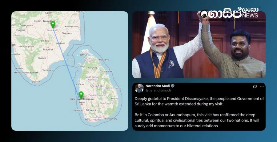 Modi leaves Sri Lanka for Tamil Nadu Modi leaves Sri Lanka for Tamil Nadu