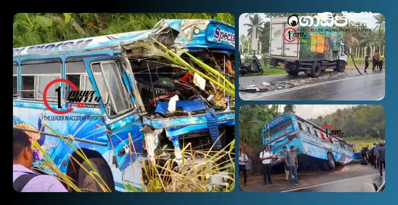 22 soldiers hospitalized in Kirindiwela bus-lorry collision 22 soldiers hospitalized in Kirindiwela bus-lorry collision
