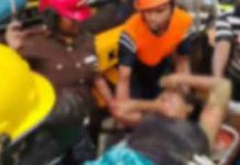 පහළ කඩුගන්නාව නායයෑම් ස්ථානයේ සිරව සිටි කාන්තාවක් බේරා ගනියි