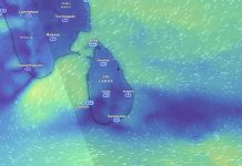 දිවයින ආශ්රිත පහළ වායුගෝලයේ අඩුපීඩන කලාපයක්
