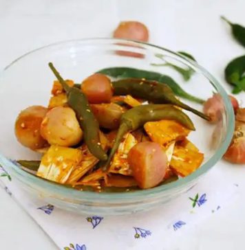 ගමේ කෑම – 3 පොළොස් අච්චාරුව