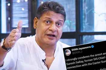 සුරේෂ් සලේ අත්අඩංගුවට ගැනීම ගැන දිලිත් තැබූ X සටහන