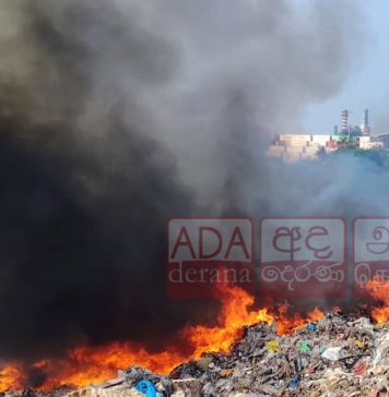 කෙරවලපිටිය අධිවේගී පිවිසුම අසල ගින්නක්