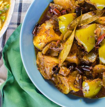 බත් වර්ග සමඟ පිළිගැන්විය හැකි ඇපල් කරිය