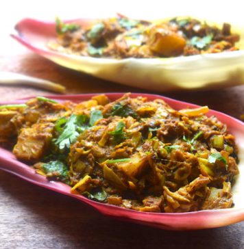 කෙසෙල් මුව සම්බෝලයක් හා අනෝදා වලින් රසවත් ව්යංජනයක්