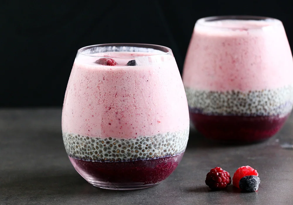 Mix Berries - Chia Seeds Smoothie - Shikha Diet