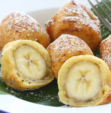 අතුරුපසට banana-fritters හදමු