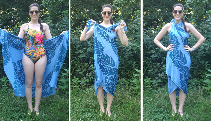 how to tie a sarong as a halter dress