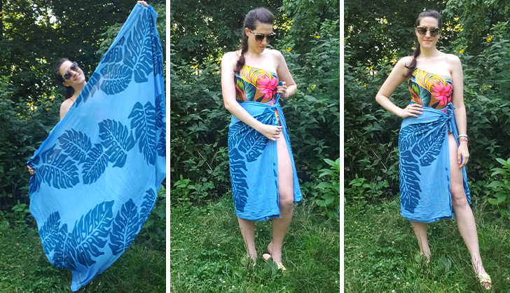how to tie a sarong as a side tie skirt