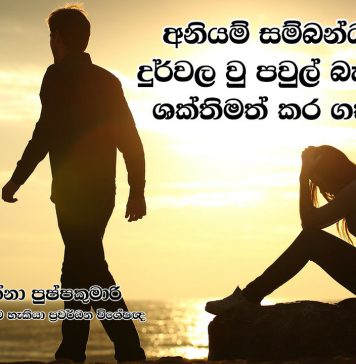 අනියම් සම්බන්ධතා නිසා දුර්වල වූ පවුල් බැඳීම් නැවත ශක්තිමත් කර ගත හැකිද?