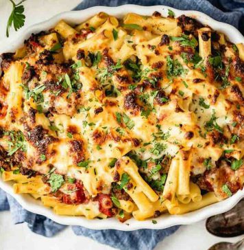 රාත්රී ආහාරයට පහසුවෙන් Baked Pasta හදමු