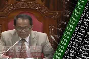 මහජන හදිසි තත්ත්වයක් ප්රකාශයට පත් කිරීමේ යෝජනාව වැඩි ඡන්දයෙන් සම්මත වෙයි