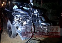 මාලිමා මන්ත්රී පැදවූ මෝටර් රථය තාප්පයක ගැටෙයි