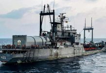 ඉරානයට අයත් IRIS ලාවන් යුද නෞකාව ඉන්දියාවේ කොච් වරායේ නැංගුරම්ලායි