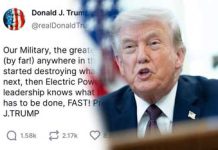 ඉරානයේ පාලම් සහ විදුලි බලාගාර විනාශ කරන බවට ට්රම්ප් අනතුරු අඟවයි