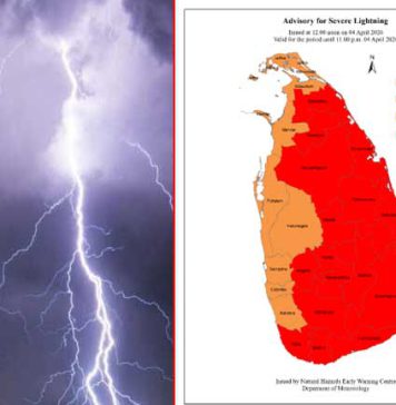 ප්රබල අකුණු පිළිබඳව අවවාදාත්මක නිවේදනයක්