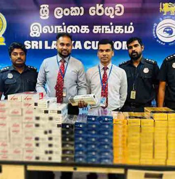 කටුනායකදී අත්අඩංගුවට ගත් නීතිවිරෝධී චීන දුම්වැටි ජාවාරම