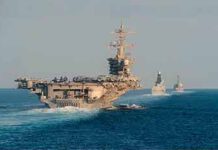 යුද නැව් දෙකක් හෝමූස් සමුද්ර සන්ධිය පසු කළ බව අමෙරිකාව කියයි