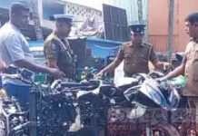 නීති විරෝධීව මෙරටට ගෙන්වූ රුපියල් කෝටි 02ක් පමණ වටින යතුරුපැදි සමඟ ගරාජ් හිමියෙකු අත්අඩංගුවට