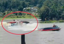 ග්රෙගරි වැවේ සංචාරයන් රැගත් බෝට්ටුවක් පෙරළෙයි