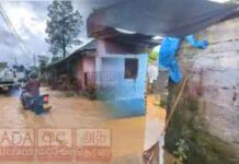 අධික වර්ෂාවෙන් හැටන් – දික්ඔය වතු නිවාස 50ක් ජලයෙන් යට වෙයි