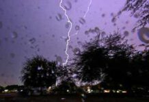 දිස්ත්රික්ක රැසකට ගිගුරුම් සහිත වැසි සමඟ ප්රබල අකුණු