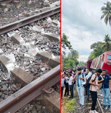 සාගරිකා පීලි පැනීමෙන් පසු දුම්රිය ධාවනය සිදුවන අයුරු