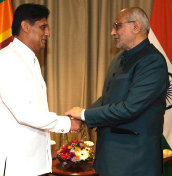 විපක්ෂ නායක සජිත් සහ ඉන්දීය උප ජනාධිපති සී. පී. රාධක්රිෂ්ණන් මහතා හමුවෙයි!