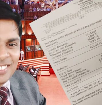 පාර්ලිමේන්තු මන්ත්රීවරයෙක් තම වැටුප් වාර්තාව Facebook දමයි