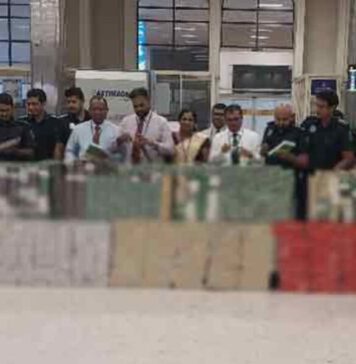 දුම්වැටි තොගයක් සමග චීන ජාතිකයෙකු රේගු භාරයට