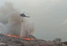 කරදියාන කුණු කන්දේ ගින්න නිසා ප්රදේශය පුරා අධික දුමක් (වීඩියෝ)